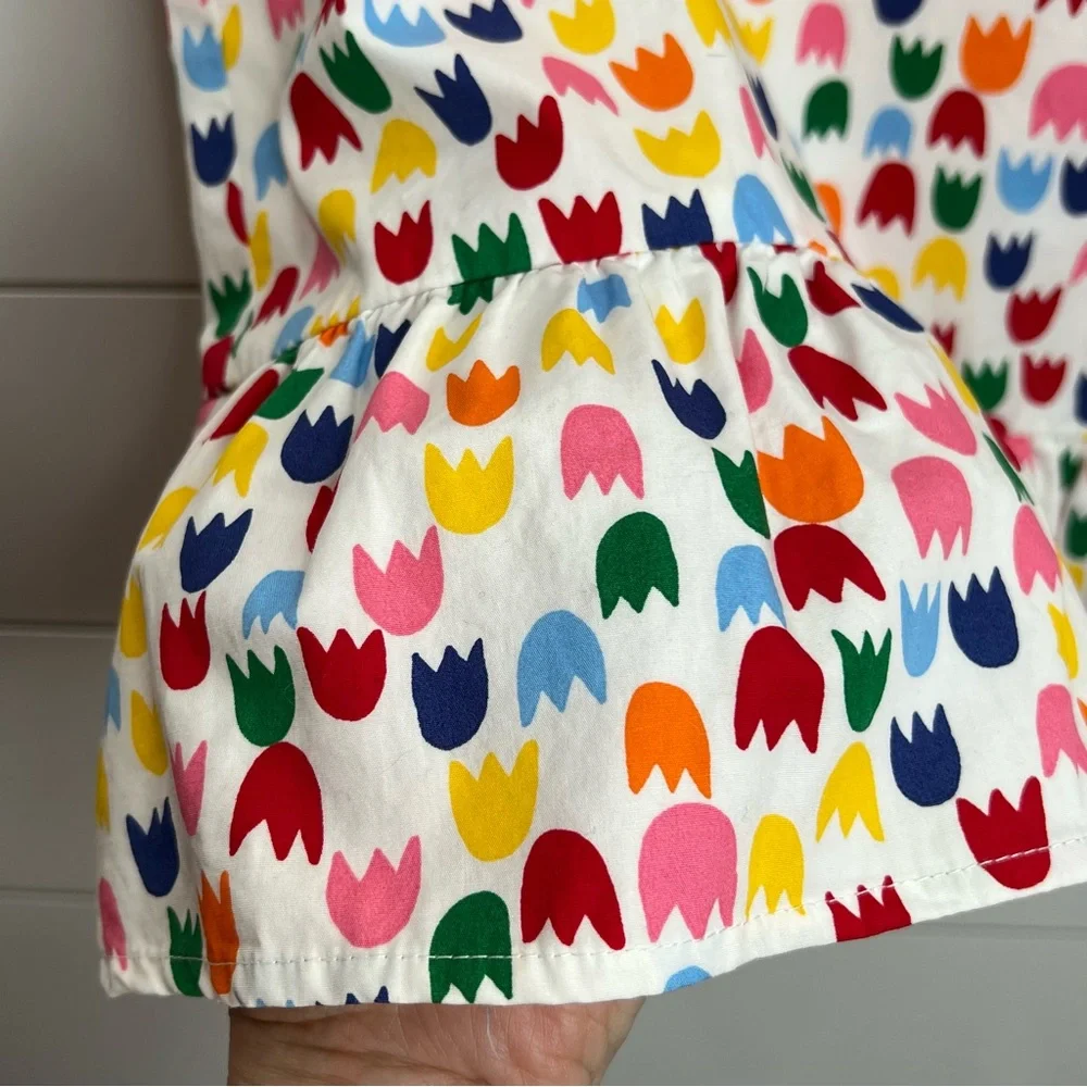 Hanna Andersson Girls Colorful Tulip Popover Sleeveless Top. Size‎ 14-16. NWT.